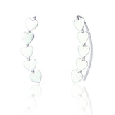 Kara Heart Climbers - Sterling Silver - Majestico Gifts